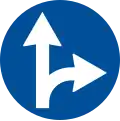 Fahrtrichtung – geradeaus oder rechts