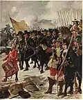 Kopenhagener Studenten und Professoren ziehen zur Verteidigung ihrer Hauptstadt aus (1889)