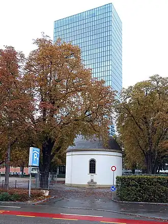 Rosental Anlage. Die ehemalige Abdankungshalle des Basler Friedhofs St. Theodor, 1832 erbaut von Melchior Berri