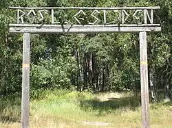 Eingang zum Wanderweg „Roslagsleden“ in Danderyd, nördlich von Stockholm