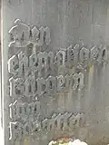 Tafel vor dem Friedhof