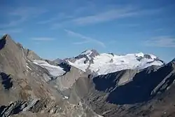 Dreiherrnspitze (3499&nbsp;m) vom Rotenmanntörl aus