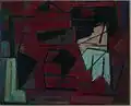 Roter Vorhang, 2014, 80 × 100 cm, Öl auf Leinwand