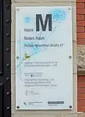 Tafel zur heutigen Nutzung