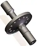 Rotationssonotrode zum Ultraschall-Rollennahtschweißen, 35&nbsp;kHz, Aluminium