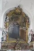 Nebenaltar mit der Büste des heiligen Anianus
