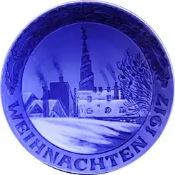 Weihnachtsteller KPM Berlin 1927 und Königlich Kopenhagen 1917