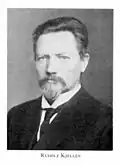 Rudolf Kjellén (†&nbsp;1922) vertrat einen „integralen“ konservativen Nationalismus