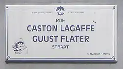 „Rue Gaston Lagaffe“ (niedl.: Guust Flater Straat) in Brüssel