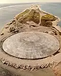 Luftaufnahme des Runit Dome von Nordwesten