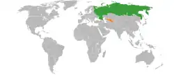 Lage von Russland und Usbekistan