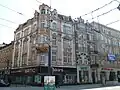 Historische Häuserzeile an der Südostecke