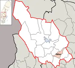 Lage der Gemeinde Säter
