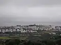 Blick auf Guarda in der Dämmerung