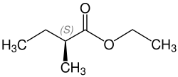 Strukturformel von (S)-2-Methylbuttersäureethylester