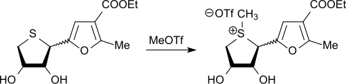 S-Methylierung mit Methyltriflat