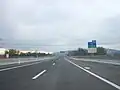Auffahrt auf die Brücke Richtung Traismauer