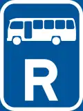 R311: Verkehrsfläche reserviert für Midibusse*