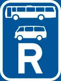 R320: Verkehrsfläche reserviert für Omnibusse und Kleinbusse*