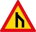 TW117: Ende der getrennten Richtungsfahrbahnen, Zusammenführung von rechts