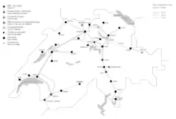 1933: Fertigstellung weiterer 66- und 33-kV-Leitungen, die der Energieversorgung in Randgebieten des Netzes dienen