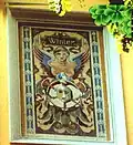 Winter, Mosaik am Haus Schieferdecker in Heidelberg