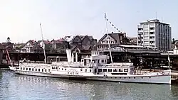 Das Schiff in den letzten Betriebsjahren in Romanshorn