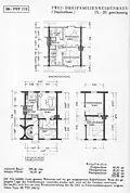 Duplexhaus SH-Typ 173 als Zwei- bis Dreifamilienreihenhaus 1½ - 2½ geschossig