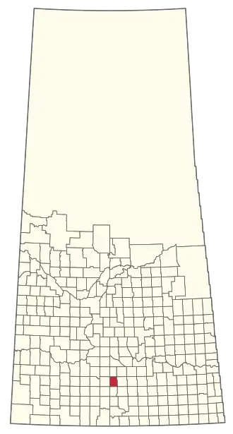 Lage der Gemeinde in Saskatchewan