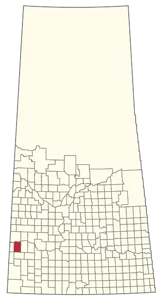 Lage der Gemeinde in Saskatchewan