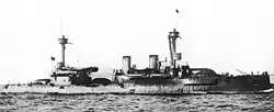 Wörth am 18. Dezember 1893 auf der 24-stündigen Messfahrt. Das Schiff hat seine schwere Artillerie noch nicht erhalten.