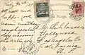 Poststempel der Thalia vom 30/VII [1907][83] (Postkarte Wellman Station, Spitzbergen 1907, 135&nbsp;×&nbsp;87&nbsp;mm)