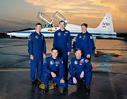 v. l. n. r. Bruce Melnick, Robert Cabana, Thomas Akers, Richard Richards, William Shepherd