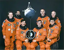 v.&nbsp;l.&nbsp;n.&nbsp;r. Maurizio Cheli, Umberto Guidoni, Scott Horowitz, Andrew Allen, Jeffrey Hoffman, Franklin Chang-Diaz, Claude Nicollier