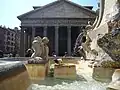 Drachenfigur auf der Maskaron-Rückseite