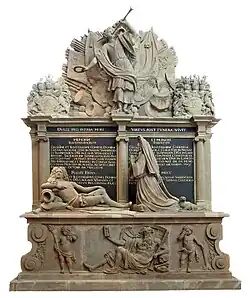 Gustav Adolf und Eleonora Klara von Nassau-Saarbrücken, Grabdenkmal in der Saarbrücker Schlosskirche