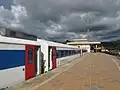 Reisezug im Bahnhof Beaufort