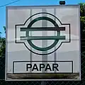 Stationsschild Papar