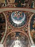 Blick auf die Freske des Christus Pantokrator in der Hauptkuppel