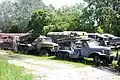 Raketenwerfersystem BM-21 und ein ZIL-157