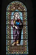 Fenster in der Kirche Saint-Romain in Saint-Romain