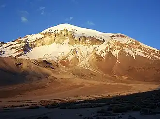 Der Sajama im Abendlicht