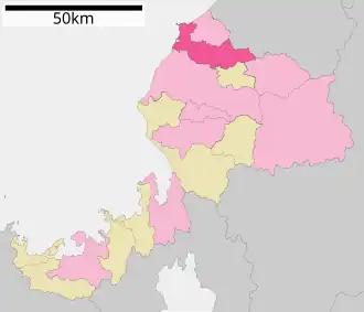 Lage Sakais in der Präfektur