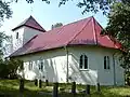 Saka: Lutherische Kirche, um 1560 erbaut, 1743 wiederaufgebaut[3]
