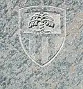 Wappen auf einem Grabstein in Bondo GR