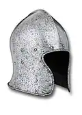 Italienische Barbuta, 1470-80, offenere Form mit größerem Gesichtsfeld