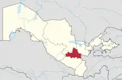 Lage des Viloyats Samarqand in Usbekistan