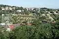 Panorama des Stadions vom Castello di Serravalle gesehen