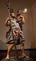 Statue des heiligen Christophorus (von Juan Martínez Montañés) in der Erlöserkirche von Sevilla