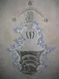 Wappen derer von Pfuel auf dem Sandsteinepitaph von 1593 in Jahnsfelde